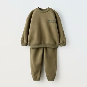 Brand New Zara Kids- Dark Green Sweatsuit